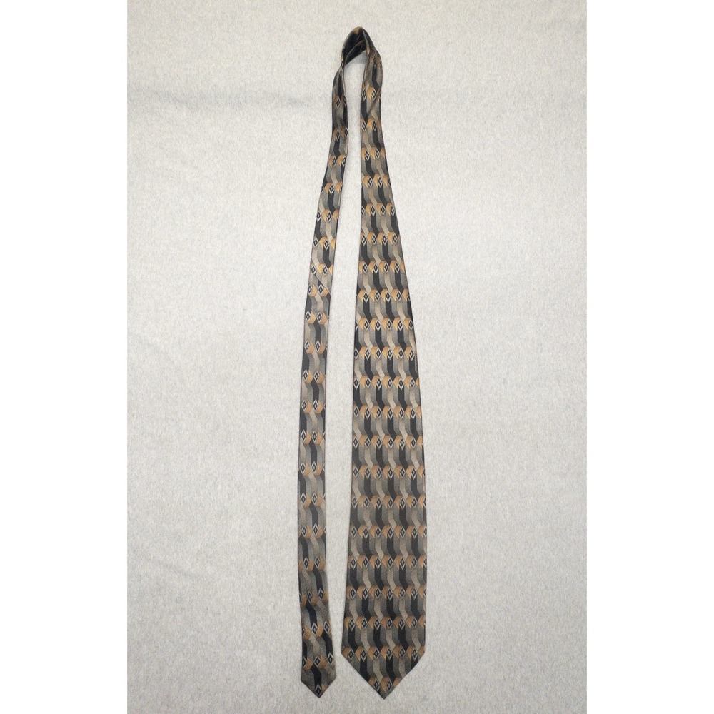 Carlos Devenezia Men's Silk Geometric Neck Tie Multi-Color Classic 3 3/4" x‎ 60" - Picture 2 of 5
